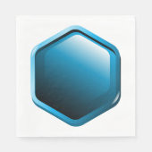 Serviette En Papier Papier en forme Hexagon bleu (Devant)