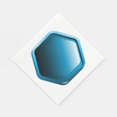 Serviette En Papier Papier en forme Hexagon bleu (Coin)