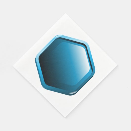 Serviette En Papier Papier en forme Hexagon bleu (Coin)