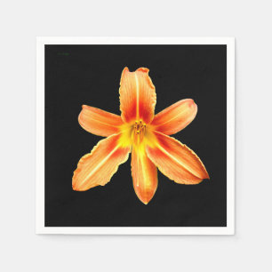 Serviette En Papier Papier en Lily Tigre Orange