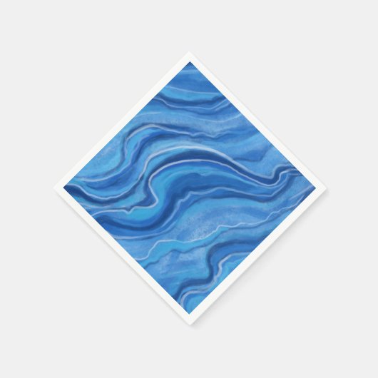 Serviette En Papier Papier en marbre bleu serviettes (Coin)