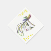 Serviette En Papier Papier en Masque Mardi Gras (Coin)