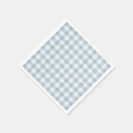 Serviette En Papier Papier En vichy bleu simple (Coin)