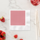 Serviette En Papier Papier En vichy rouge et blanc - HAMbyWG (En situation)