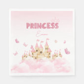 Serviette En Papier Papier Enchantant Rose Princess Castle (Devant)
