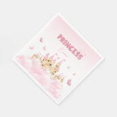 Serviette En Papier Papier Enchantant Rose Princess Castle (Coin)
