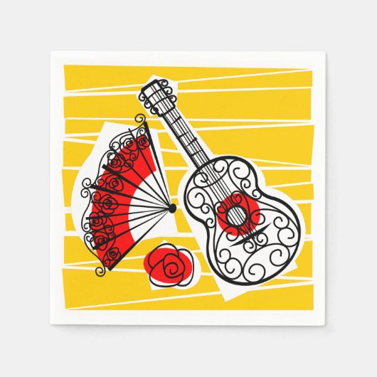 Serviette En Papier Papier espagnol Souvenirs (Devant)