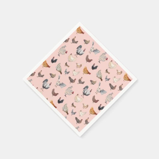 Serviette En Papier Papier et Plaques de fête au poulet (Coin)