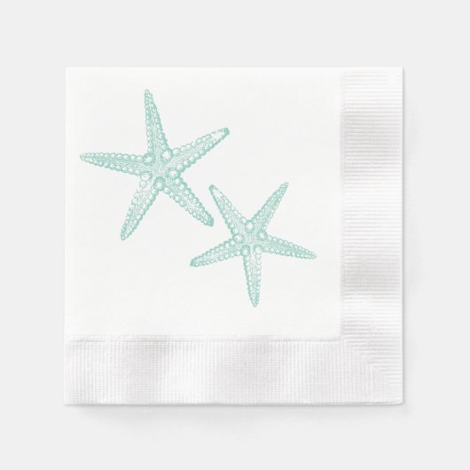 Serviette En Papier Papier étopoisson vert bleu turquoise (Devant)