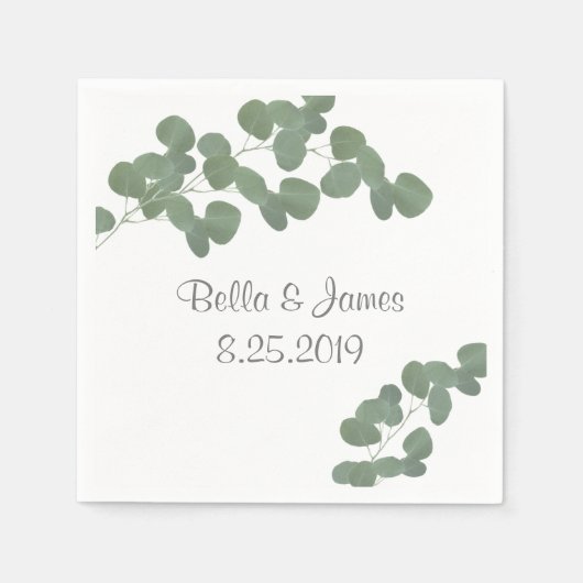 Serviette En Papier Papier Eucalyptus serviettes (Devant)
