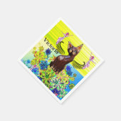 Serviette En Papier Papier, Fairy Kitten Floral (Coin)