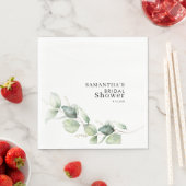 Serviette En Papier Papier Fête de Mariage Aquarelle Eucalyptus (En situation)