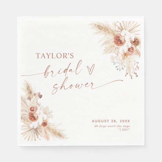 Serviette En Papier Papier Fête des mariées Boho Napkin (Devant)