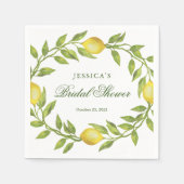 Serviette En Papier Papier Fête des mariées citrons et verdure (Devant)