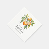 Serviette En Papier Papier Fête des mariées Citrus serviettes Orange M (Coin)