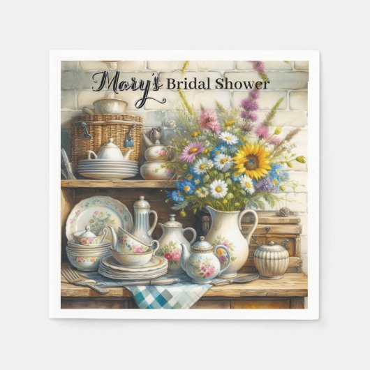 Serviette En Papier Papier Fête des mariées de cuisine Napkin (Devant)