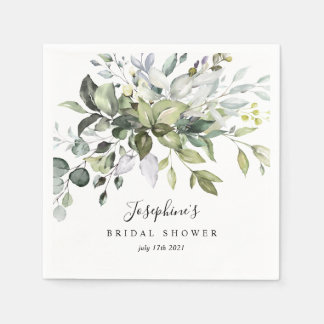 Serviette En Papier Papier Fête des mariées Eucalyptus Napkin