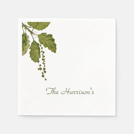 Serviette En Papier Papier Feuille de la forêt (Devant)