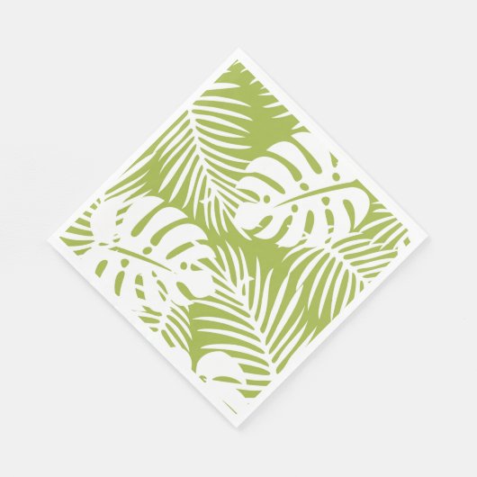 Serviette En Papier Papier feuille de palme vert tropicale Napkin (Coin)