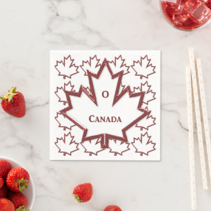 Serviette En Papier Papier Feuille d'érable canadien