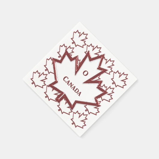 Serviette En Papier Papier Feuille d'érable canadien (Coin)