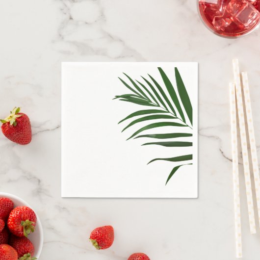 Serviette En Papier Papier feuille fern Napkin (En situation)