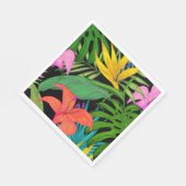 Serviette En Papier Papier Feuille Tropical Flowers & Palm (Coin)