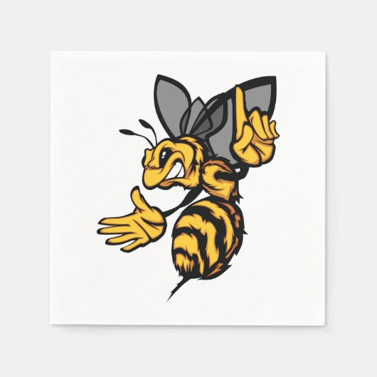 Serviette En Papier Papier Fierce Bee (Devant)