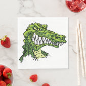 Serviette En Papier Papier Fierce Gator (En situation)