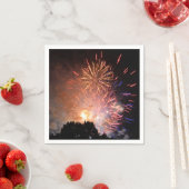 Serviette En Papier Papier Fireworks Napkin (En situation)