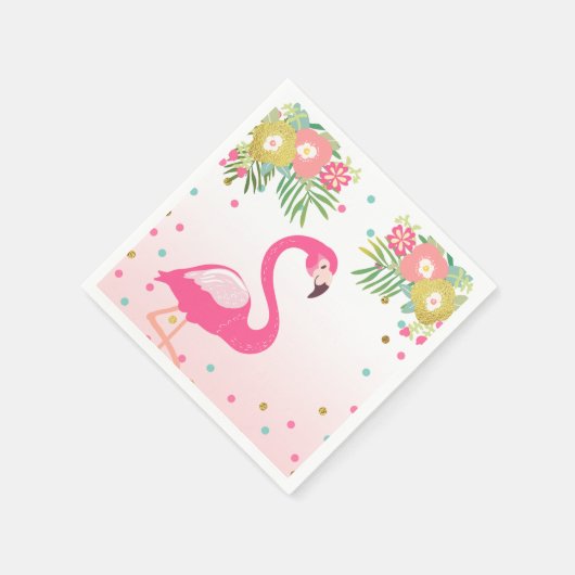 Serviette En Papier Papier Flamant rose Aloha Tropical serviettes Anni (Coin)