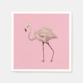 Serviette En Papier Papier Flamant rose rose Napkin (Devant)