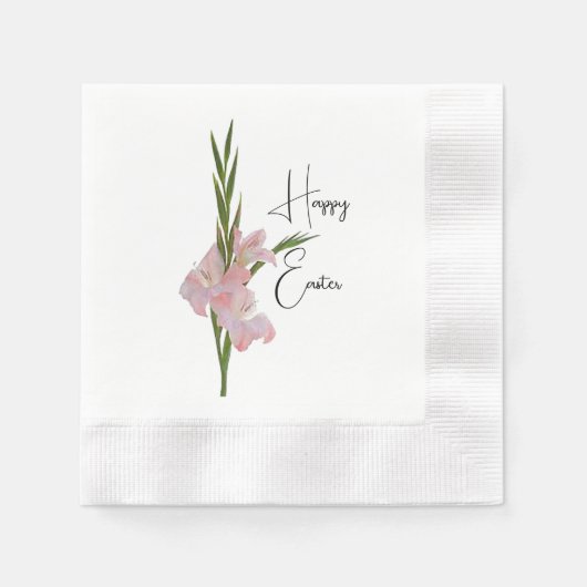 Serviette En Papier Papier "Fleur de Gladioli" Napkin (Devant)