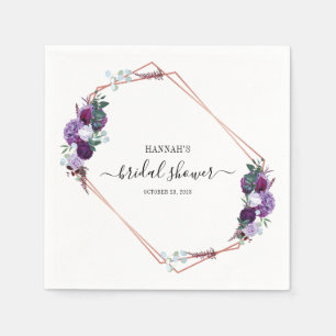 Serviette En Papier Papier Fleur Rose Or Cadre Mariage Fleur Rose