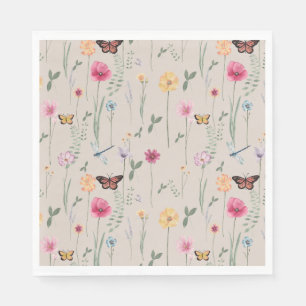 Serviette En Papier Papier fleur sauvage