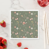 Serviette En Papier Papier fleur sauvage (En situation)