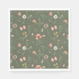 Serviette En Papier Papier fleur sauvage
