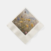 Serviette En Papier Papier fleur sauvage et papillons Napkin (Coin)