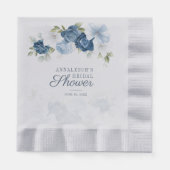 Serviette En Papier Papier Fleurie de Verdure Bleu Poussiéreux pour Ma (Devant)