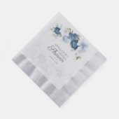 Serviette En Papier Papier Fleurie de Verdure Bleu Poussiéreux pour Ma (Coin)