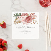 Serviette En Papier Papier Fleuriste Aquarelle Botanique pour Mariage (En situation)