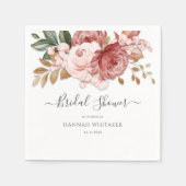 Serviette En Papier Papier Fleuriste Aquarelle Botanique pour Mariage (Devant)