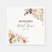Serviette En Papier Papier Fleuriste Automne Mariage Bridal Shower (Devant)
