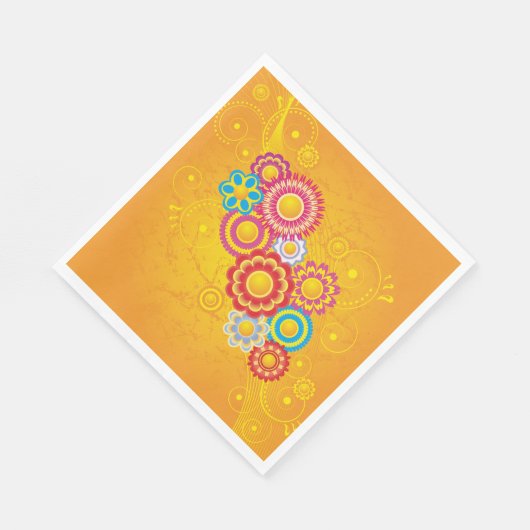 Serviette En Papier Papier Fleurs Fleuris serviettes (Coin)