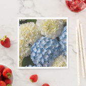 Serviette En Papier Papier Floral Hydrangeas (En situation)