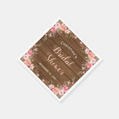 Serviette En Papier Papier Floral Mariage Champêtre Chic (Coin)