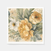 Serviette En Papier Papier floral Napkin (Devant)