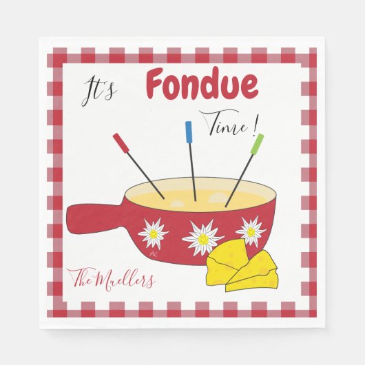 Serviette En Papier Papier Fondue Fromage (Devant)