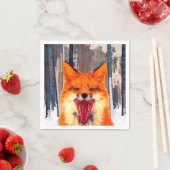 Serviette En Papier Papier forestier renard Napkin (En situation)
