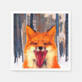 Serviette En Papier Papier forestier renard Napkin (Devant)